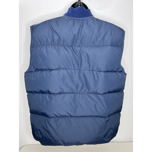 Vintage Eddie Bauer Blue Puffer Zip Vest Outdoor Men’s Size Medium - Picture 6 of 13